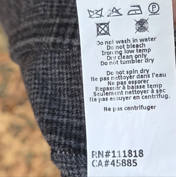 Michael Kors Collection Lyndon plaid Stretch Wool Flannel flared pants Size 6 - Picture 7 of 8